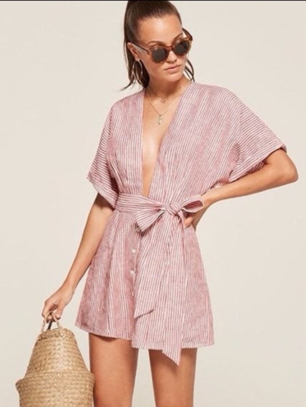 Reformation 100% Linen Cecilia Dress Size 6